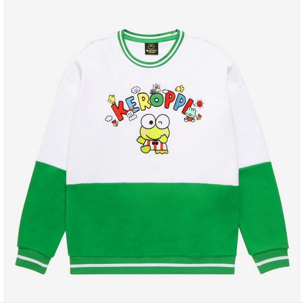 Sanrio Keroppi Embroidered Panel Crewneck